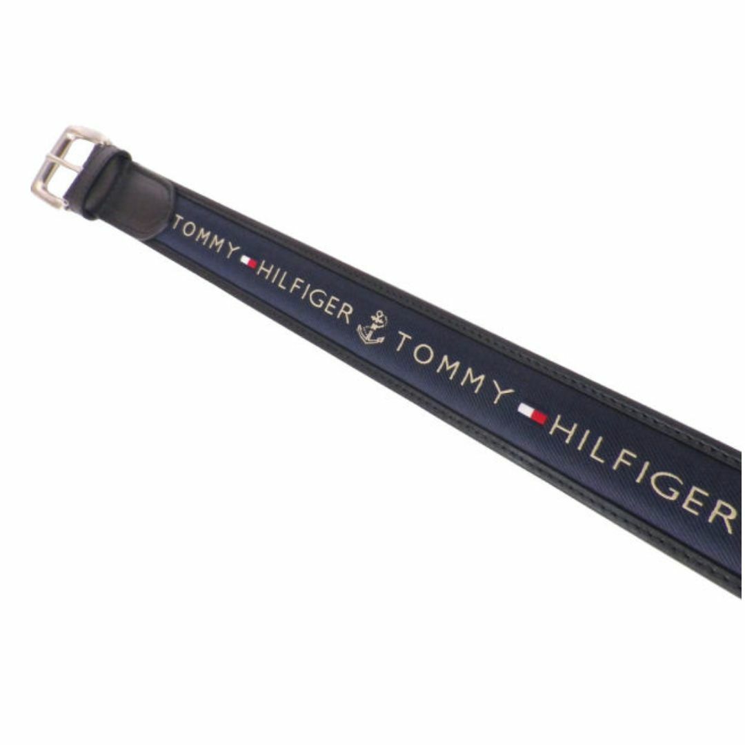 TOMMY HILFIGER(トミーヒルフィガー)の[32インチ]トミーヒルフィガー 牛革コンビベルト [ブラック/ネイビー] メンズのファッション小物(ベルト)の商品写真