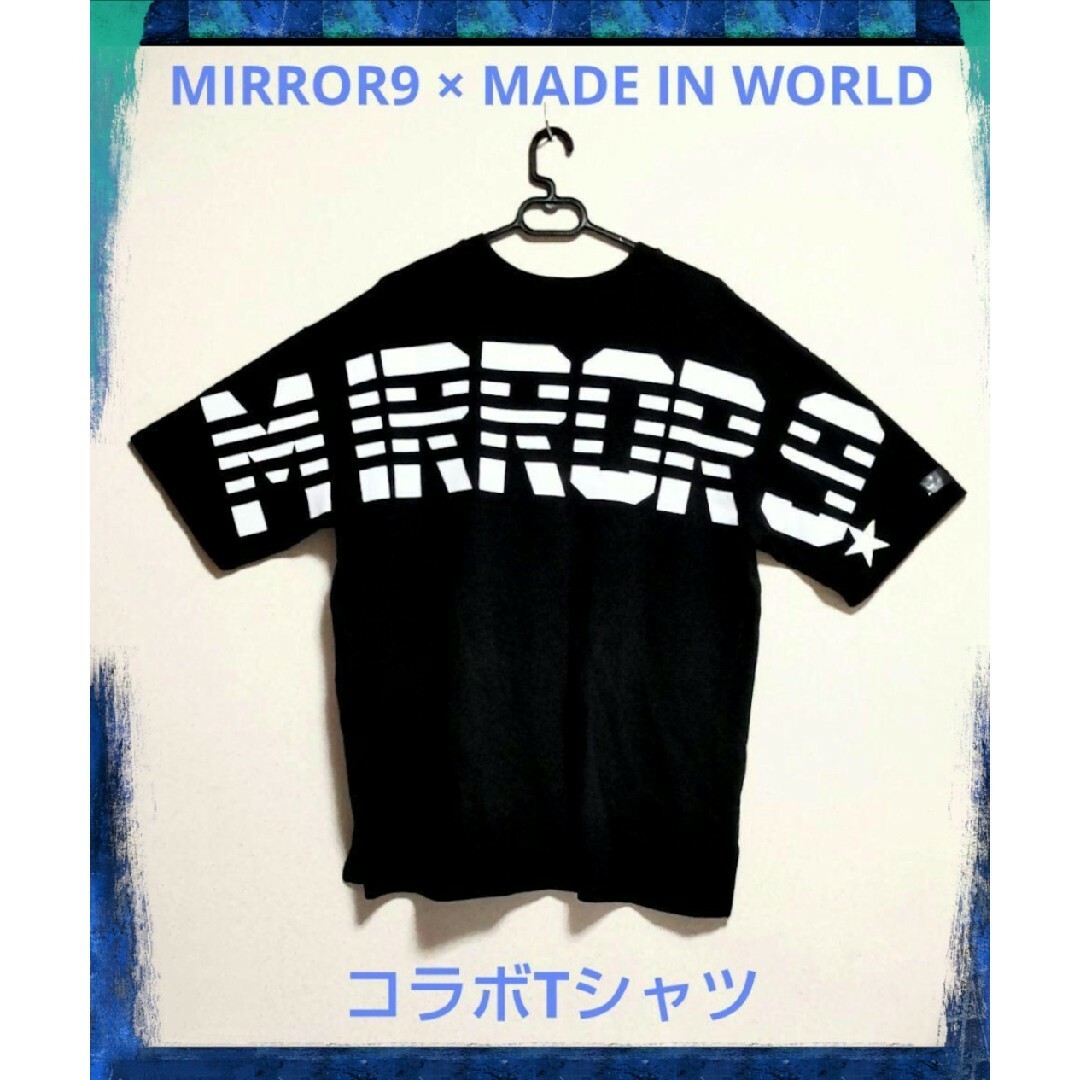 mirror9(ミラーナイン)のレア❗MIRROR9 × MADE IN WORLD コラボ Tシャツ 黒色 F レディースのトップス(Tシャツ(半袖/袖なし))の商品写真