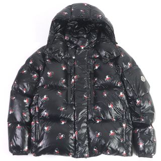 MONCLER - 極美品□MONCLER モンクレール 20-21AW RUINE Felix The Cat フィリックス・ザ・キャット 総柄 WZIP フーデッド ダウンジャケット ブラック 2 正規品 メンズ