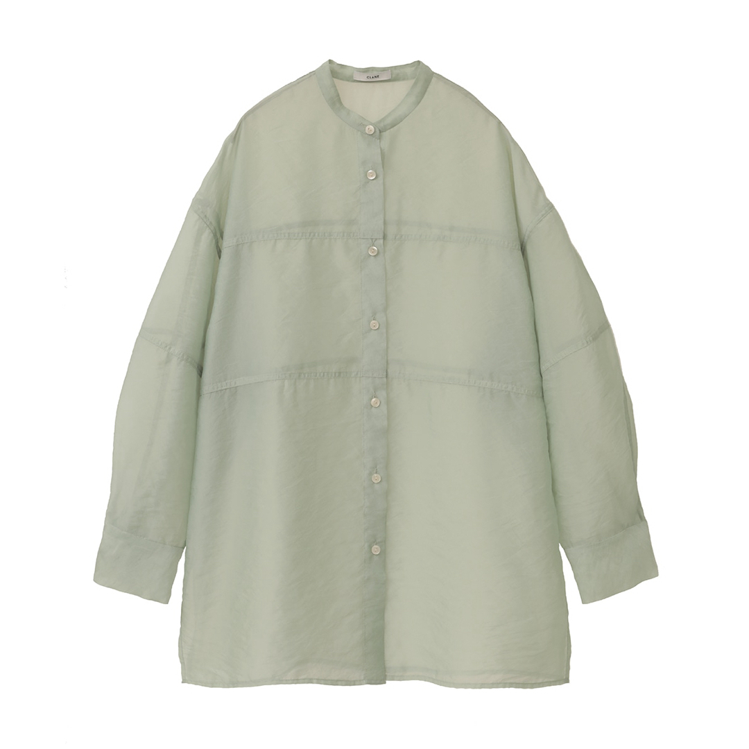 CLANE シースルーシャツ ミント 新品未使用 シアーシャツの通販