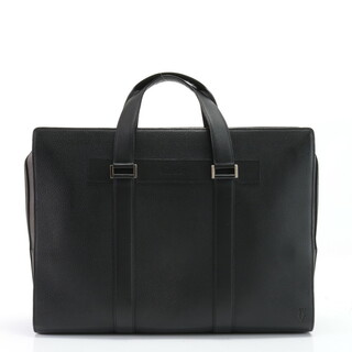 カルティエ(Cartier)の極美品 カルティエ レザー ビジネス バッグ 書類鞄 ブリーフケース トート 通勤 本革 ブラック 黒 ブランド A4 メンズ HPM Y1-8(ビジネスバッグ)