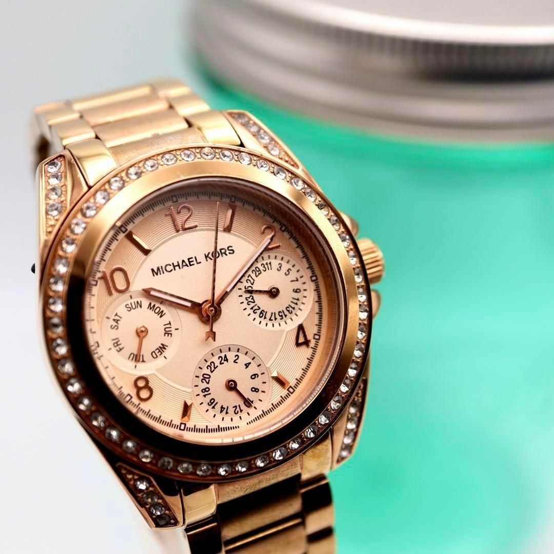 Michael Kors(マイケルコース)のMICHAEL KORS クロノグラフ ダイヤベゼル ゴールド 腕時計 444 レディースのファッション小物(腕時計)の商品写真