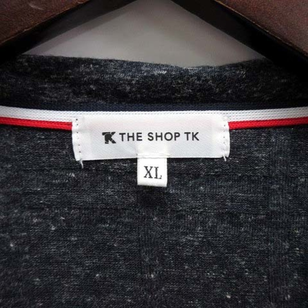 THE SHOP TK(ザショップティーケー)のTHE SHOP TK リネン混 Vネック カーディガン 長袖 ネップ 格子編み メンズのトップス(カーディガン)の商品写真