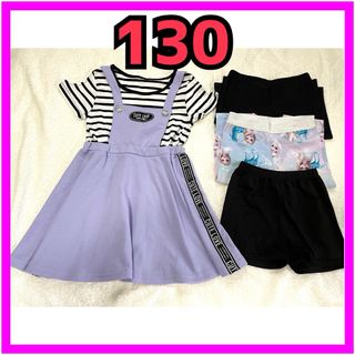 ワンピース+スパッツ3本（H&M・他） 130size 女の子 夏服 4点セット(ワンピース)