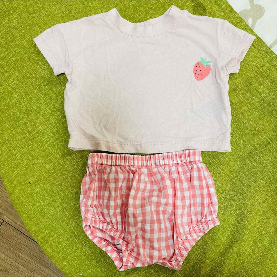 GAP Kids(ギャップキッズ)の半袖　ブルマ　帽子　60cm 3点セット　 キッズ/ベビー/マタニティのベビー服(~85cm)(Ｔシャツ)の商品写真