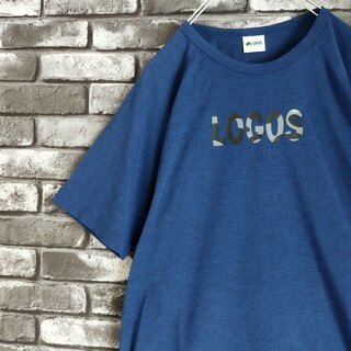 ロゴス(LOGOS)のLOGOSロゴスビッグロゴtシャツTシャツラグランスリーブteeアウトドア(Tシャツ/カットソー(半袖/袖なし))