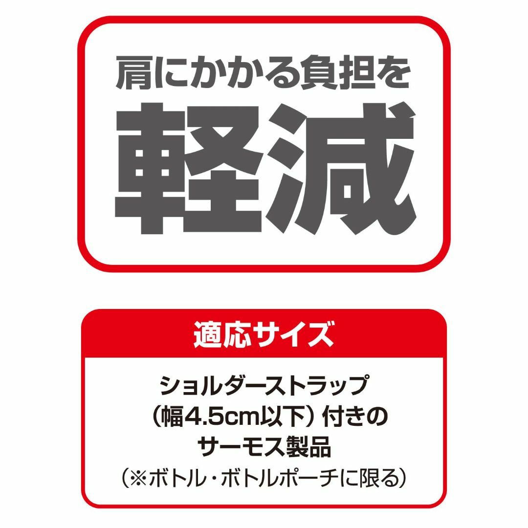 色:アクアブルーサーモス ショルダーパッド 水筒用 すべり止め付き アクアブ インテリア/住まい/日用品のキッチン/食器(弁当用品)の商品写真