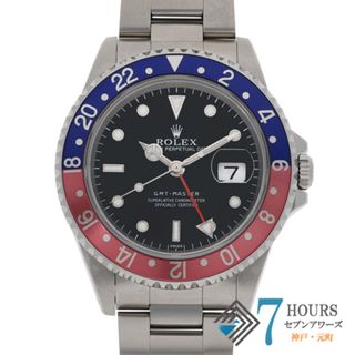 ロレックス(ROLEX)の【120049】ROLEX ロレックス  16700 GMTマスター 青赤ベゼル オンリースイス ブラックダイヤル U番 SS 自動巻き 保証書 純正ボックス 腕時計 時計 WATCH メンズ 男性 男 紳士【中古】(腕時計(アナログ))