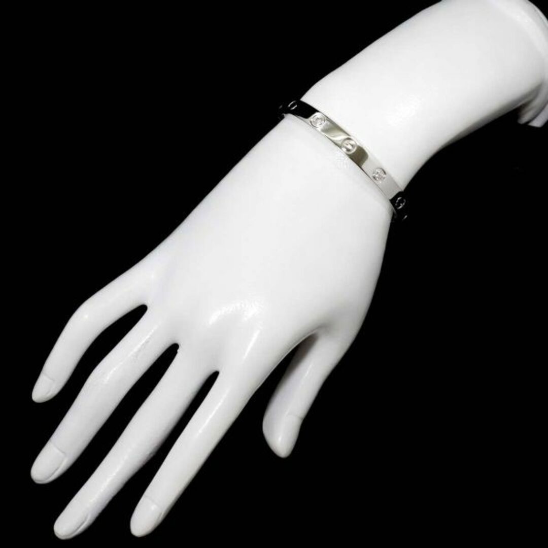 Cartier(カルティエ)のカルティエ Cartier ラブ ブレス ハーフ ダイヤ 4P #16 K18 WG 750 ブレスレット【証明書付き】 VLP 90220312 レディースのアクセサリー(ブレスレット/バングル)の商品写真