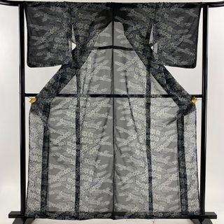 小紋 身丈161.5cm 裄丈63cm 化繊 美品 名品 【中古】(着物)