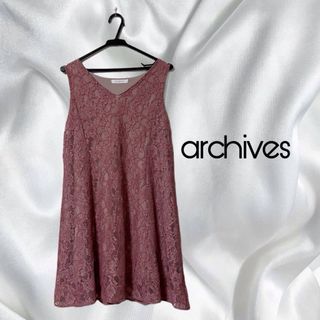 【美品】archives  アルシーヴ　ノースリーブワンピース　ドレス　花柄