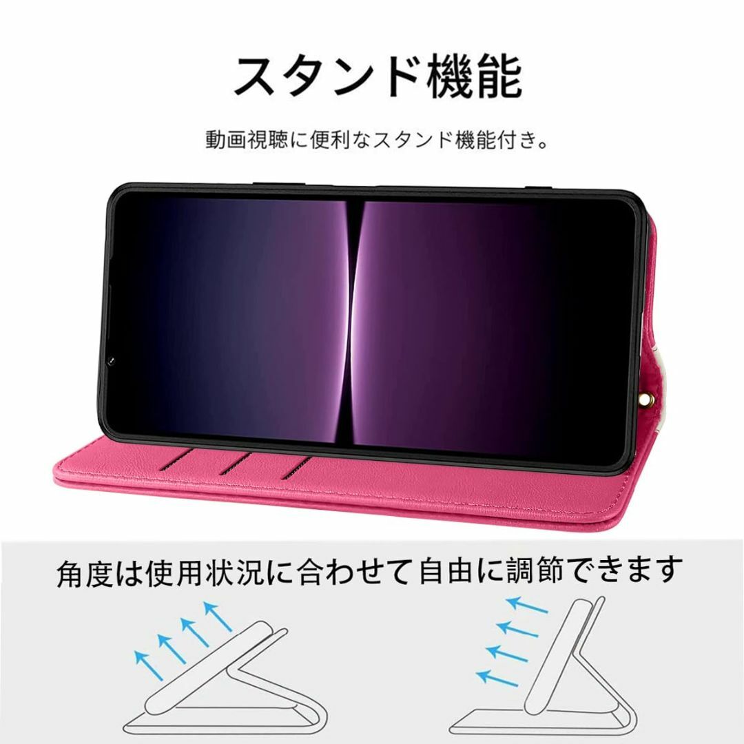 Xperia 5 V ケース 手帳型 高質PUレザー Xperia 5 V カバ スマホ/家電/カメラのスマホアクセサリー(その他)の商品写真