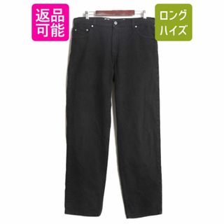 リーバイス(Levi's)の90s USA製 リーバイス シルバータブ ブラック デニム パンツ メンズ 実寸 35 32 オールド 90年代 LEVIS SILVERTAB LOOSE ジーンズ Gパン 黒(デニム/ジーンズ)