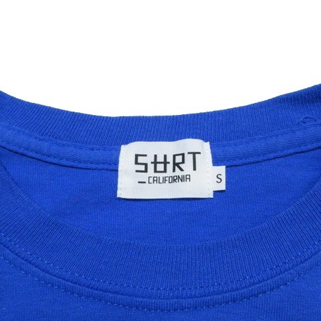 サート SURT 美品 近年 Tシャツ 長袖 ロゴ プリント S 青 IBO49 メンズのトップス(Tシャツ/カットソー(七分/長袖))の商品写真