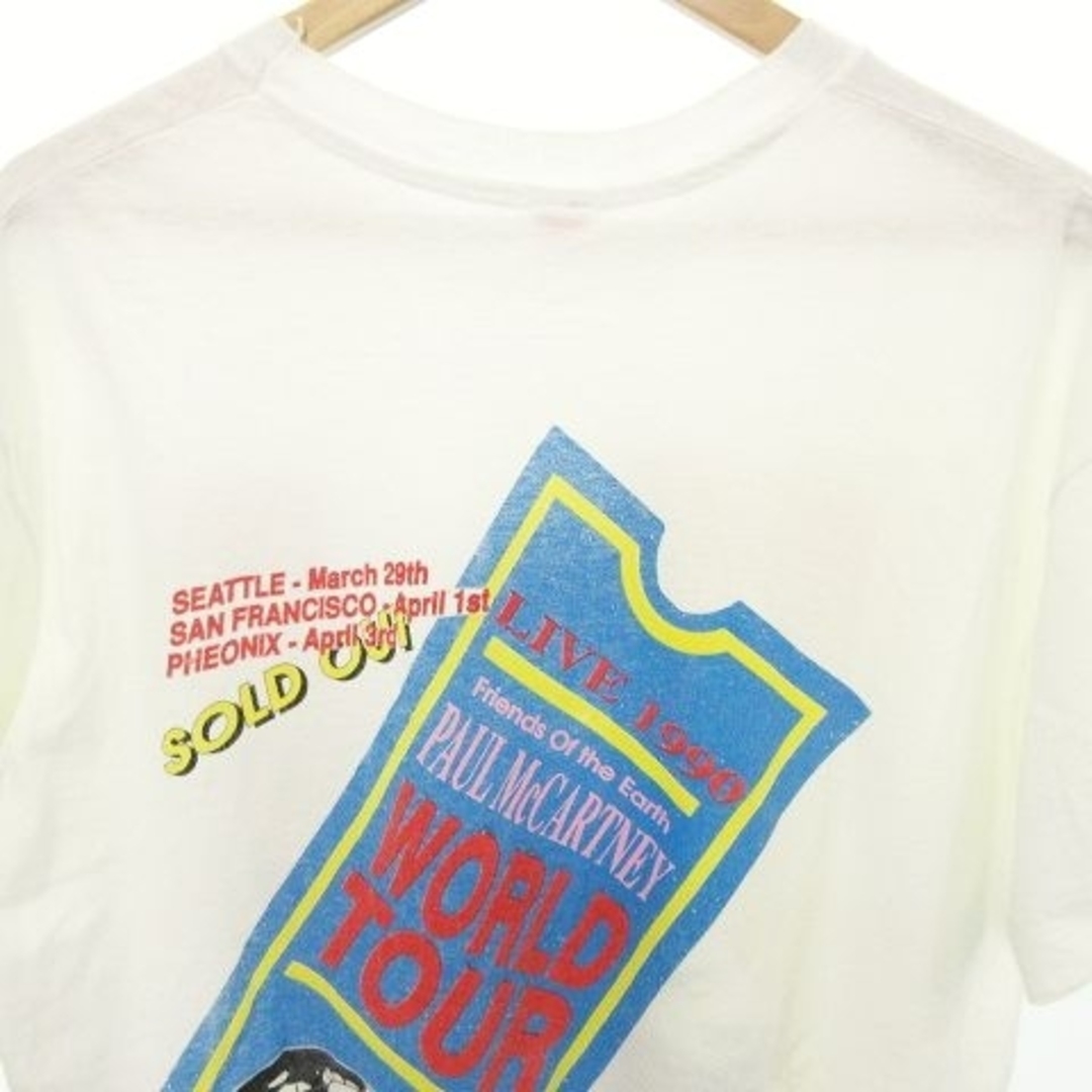 Hanes(ヘインズ)のヘインズ 90s プリント Tシャツ 半袖 ポールマッカートニー XL 白 メンズのトップス(Tシャツ/カットソー(半袖/袖なし))の商品写真