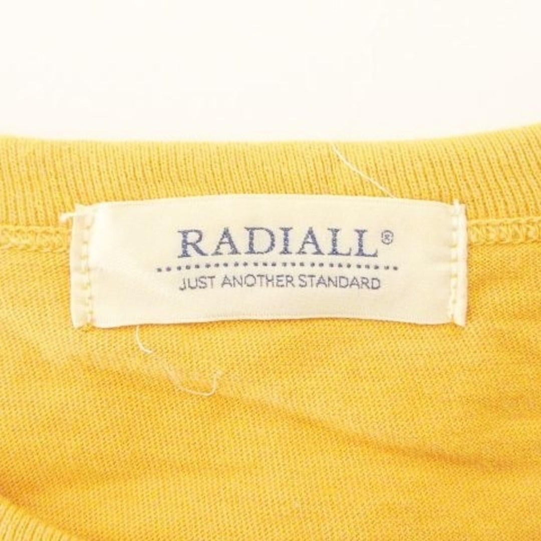 RADIALL(ラディアル)のラディアル プリント Tシャツ 半袖 クルーネック ストレッチ コットン L 黄 メンズのトップス(Tシャツ/カットソー(半袖/袖なし))の商品写真