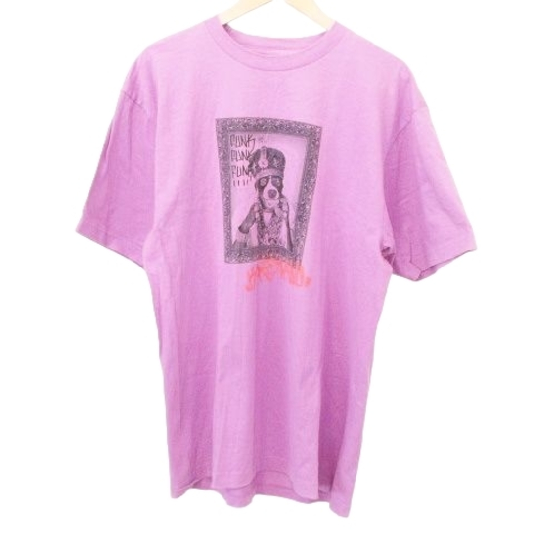RADIALL(ラディアル)のラディアル Tシャツ 半袖 クルーネック プリント コットン 薄手 XL 紫 メンズのトップス(Tシャツ/カットソー(半袖/袖なし))の商品写真