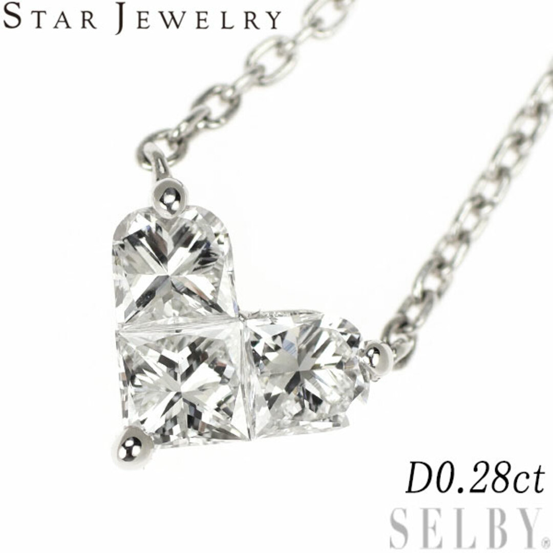 STAR JEWELRY(スタージュエリー)のスタージュエリー Pt950 ダイヤモンド ペンダントネックレス 0.28ct ミステリアスハート レディースのアクセサリー(ネックレス)の商品写真