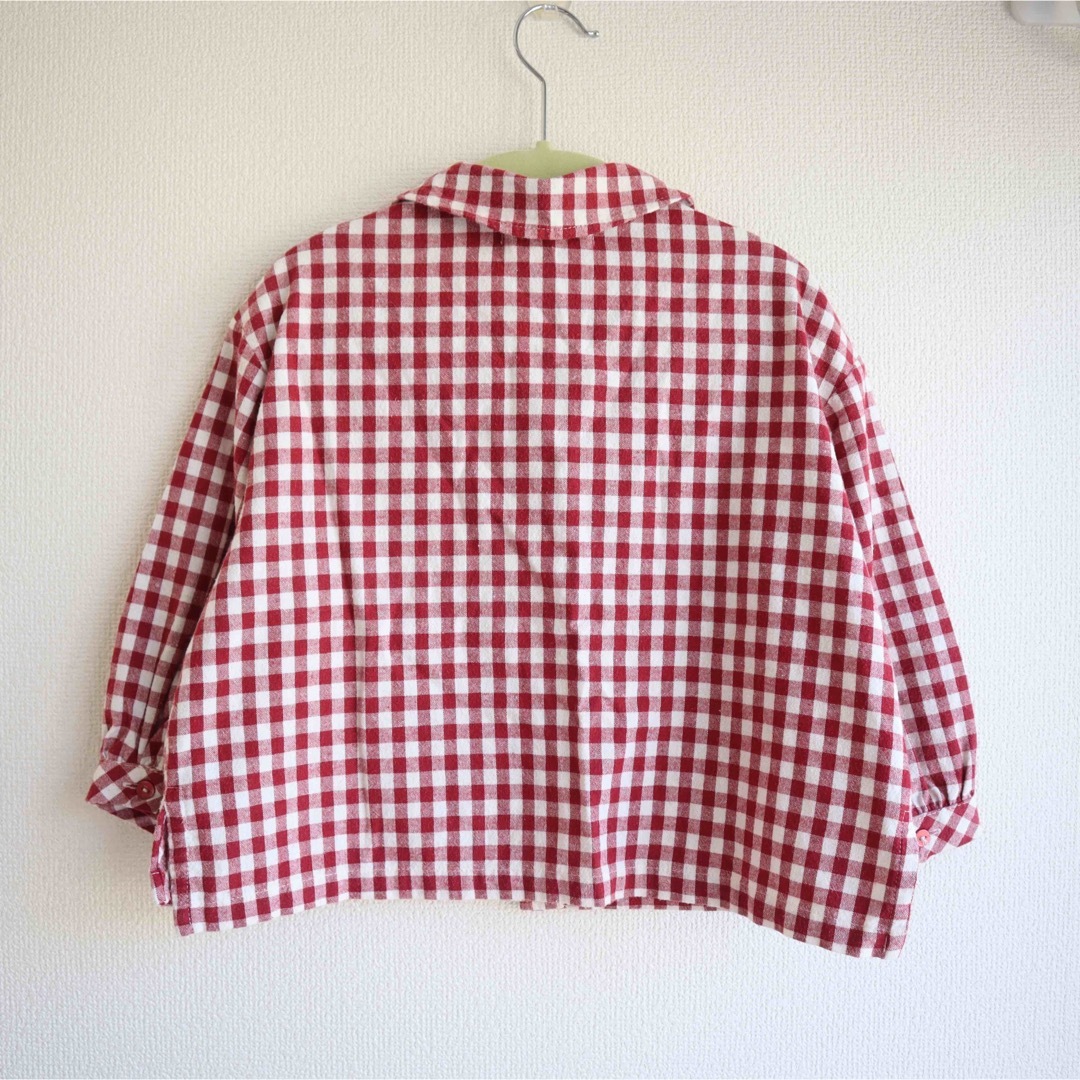 ZARA(ザラ)のZARA チェックシャツ 110 キッズ/ベビー/マタニティのキッズ服女の子用(90cm~)(Tシャツ/カットソー)の商品写真