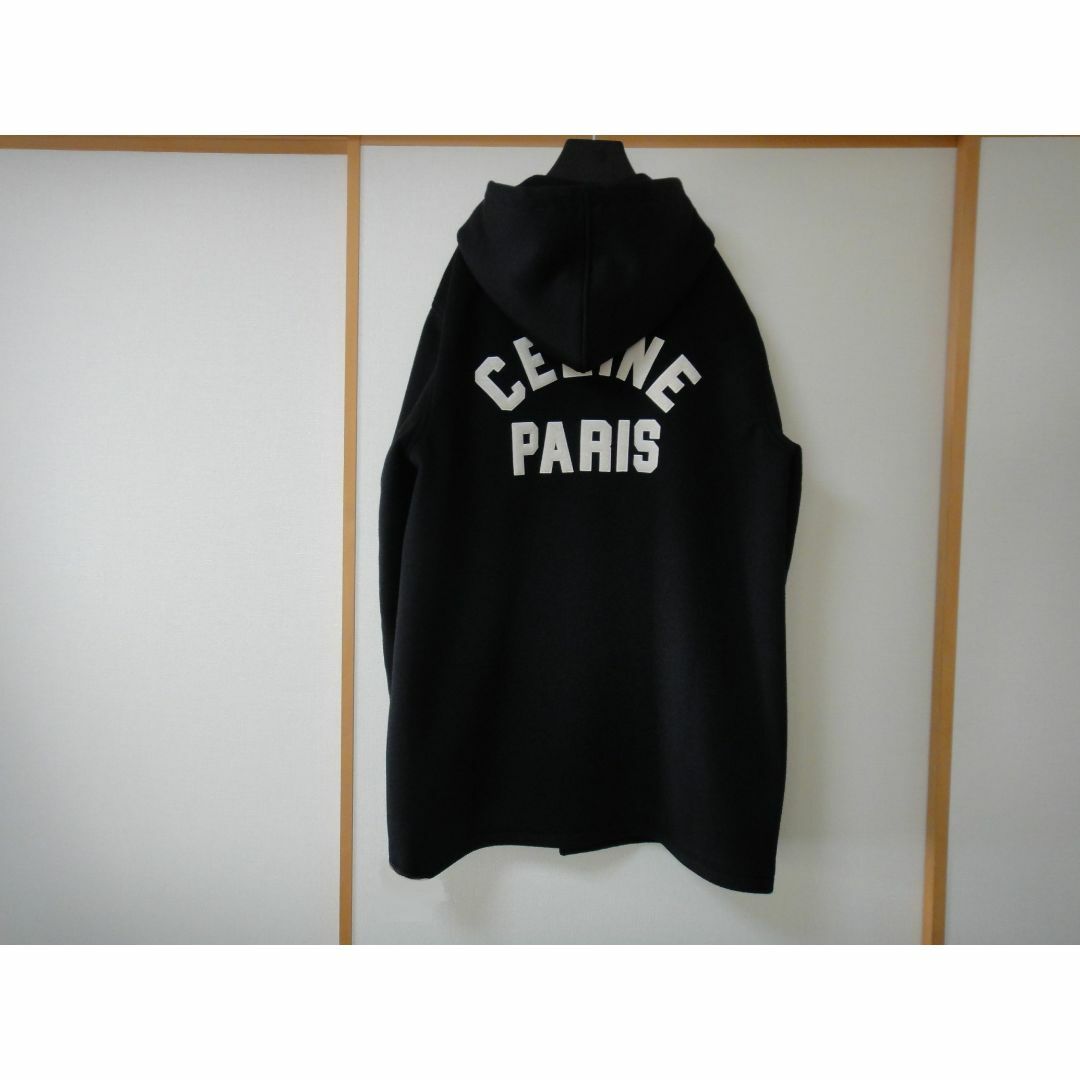 CELINE - CELINE カレッジロングパーカー ダブルフェイス ウール CELINE - CELINE カレッジロングパーカー ダブルフェイス ウール