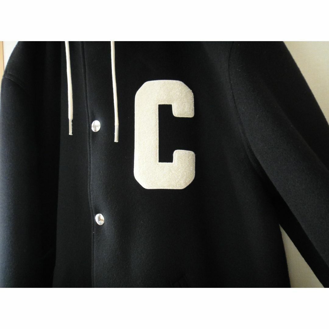 CELINE - CELINE カレッジロングパーカー ダブルフェイス ウール CELINE - CELINE カレッジロングパーカー ダブルフェイス ウール
