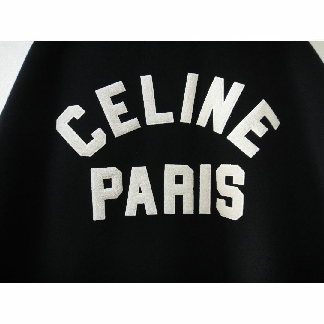 celine(セリーヌ)のCELINE カレッジパーカー ダブルフェイス ウール ブラック コート メンズのジャケット/アウター(ダッフルコート)の商品写真