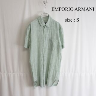 エンポリオアルマーニ(Emporio Armani)のEMPORIO ARMANI コットン チェック シャツ 半袖 トップス S(シャツ)