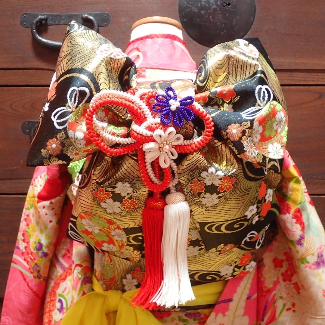 ☆sold out☆ 7歳 レトロ正絹ピンク扇花薬玉 七五三 お着物フル ☆sold out☆ 7歳 レトロ正絹ピンク扇花薬玉 七五三 お着物フル