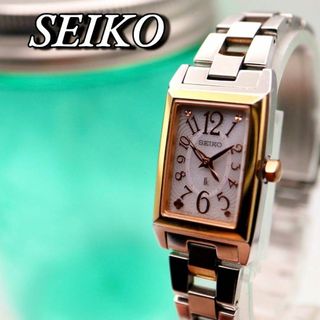 セイコー(SEIKO)の良品 SEIKO ルキア スクエア シルバー×ゴールド レディース腕時計 689(腕時計)