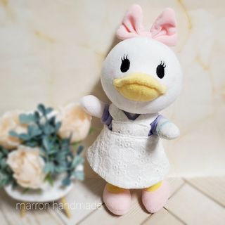 ディズニーぬいもーずコスチューム◎ホワイト刺繍エプロンワンピース♡◎(キャラクターグッズ)