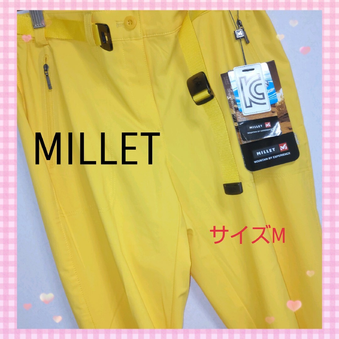 ★MILLET ミレー 　長ズボン アウトドアパンツ 73サイズ イエロー　軽量 レディースのパンツ(カジュアルパンツ)の商品写真