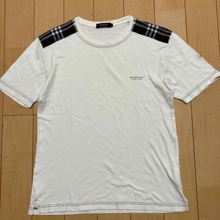 バーバリーブラックレーベル(BURBERRY BLACK LABEL)のBURBERRY BLACK LABEL Tシャツ　チェック　ホワイト　サイズ2(Tシャツ/カットソー(半袖/袖なし))