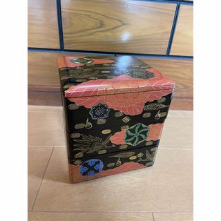 【希少】会津漆器　三段重　錦絵　白木屋漆器店(漆芸)