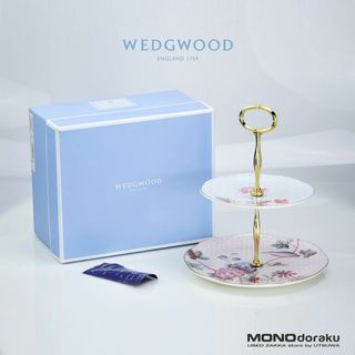 ウェッジウッド(WEDGWOOD)のウェッジウッド WEDGWOOD ケーキスタンド 2段 ハーレクインコレクション カッコー Cuckoo 美品(食器)