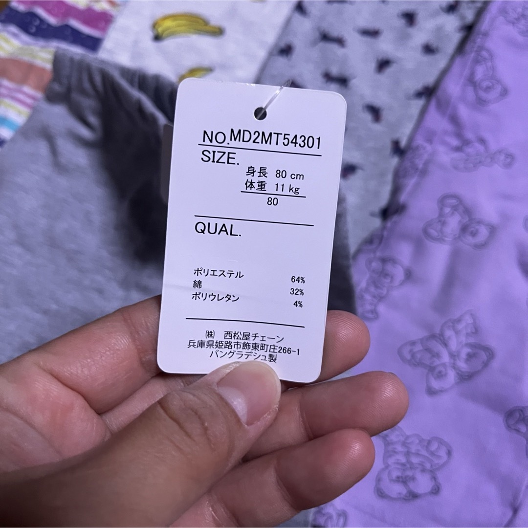 UNIQLO(ユニクロ)のbaiya80スパッツズボンまとめ売り女の子レギンス保育園着ベビーキッズ子供服 キッズ/ベビー/マタニティのベビー服(~85cm)(パンツ)の商品写真