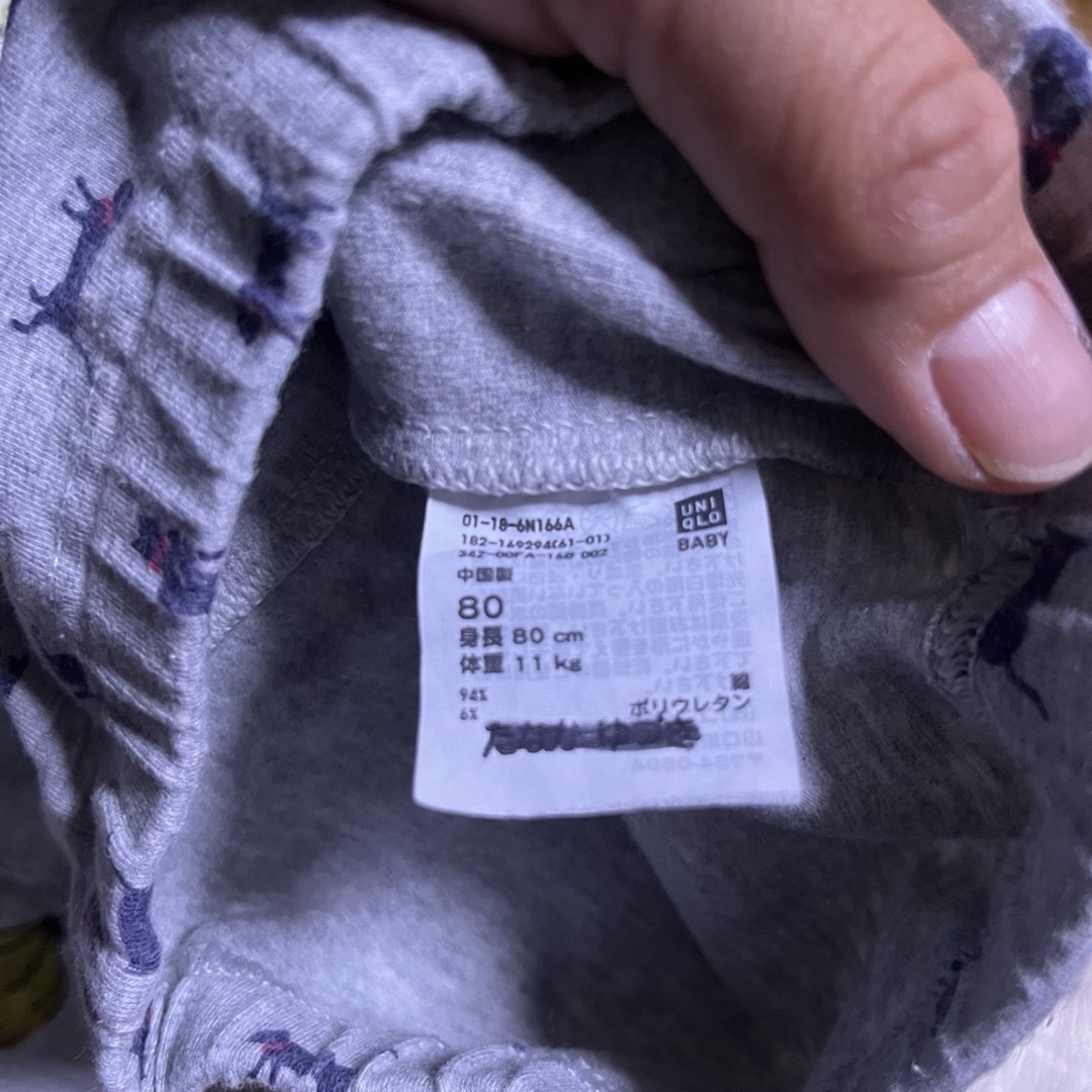 UNIQLO(ユニクロ)のbaiya80スパッツズボンまとめ売り女の子レギンス保育園着ベビーキッズ子供服 キッズ/ベビー/マタニティのベビー服(~85cm)(パンツ)の商品写真