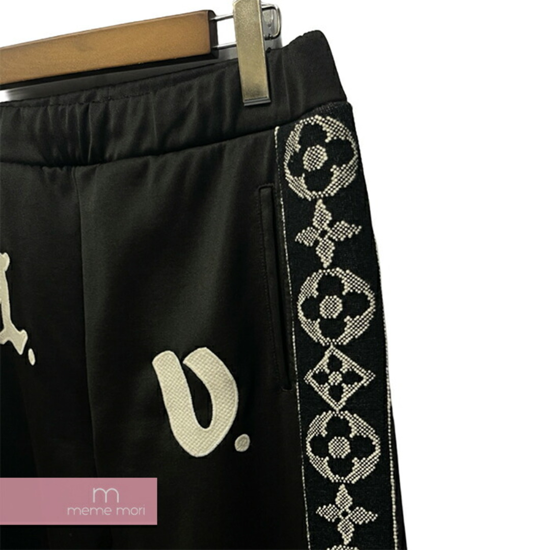 LOUIS VUITTON(ルイヴィトン)のLOUIS VUITTON 2021AW LV Flower Band Track Pants 1A978Q ルイヴィトン LVフラワーバンドトラックパンツ ワッペン モノグラム・フラワー サイドライン ブラック×ホワイト サイズS 【240424】【中古-A】【me04】 メンズのスーツ(スラックス/スーツパンツ)の商品写真