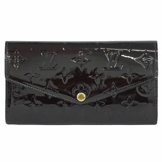 ルイヴィトン(LOUIS VUITTON)の本物 ルイヴィトン LOUIS VUITTON LV ポルトフォイユ サラ ヴェルニ レザー 長財布 アマラント M90152 ビトン 財布 ウォレット 中古(財布)