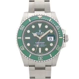 ロレックス(ROLEX)の【保証書付】ロレックス 116610LV サブマリーナ SS ランダム番 自動巻き 腕時計 2019年3月購入 グリーン シルバー メンズ 40802094972【中古】【アラモード】(腕時計(アナログ))