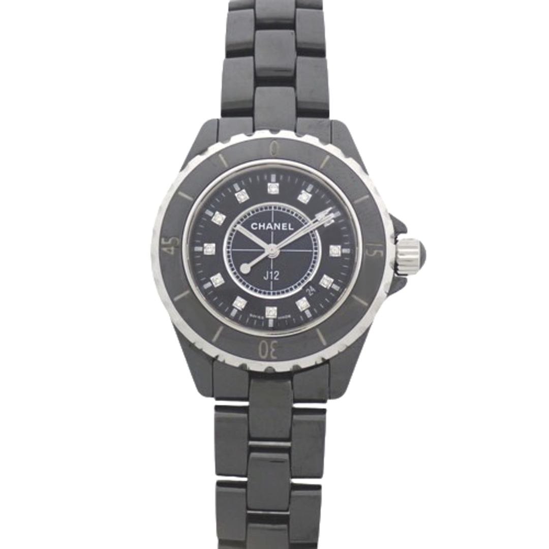 CHANEL(シャネル)の【保証書付】シャネル J12 12PD H1625 CE クオーツ 腕時計 33ｍｍ 2008年3月購入 ブラック レディース 40802094944【中古】【アラモード】 レディースのファッション小物(腕時計)の商品写真