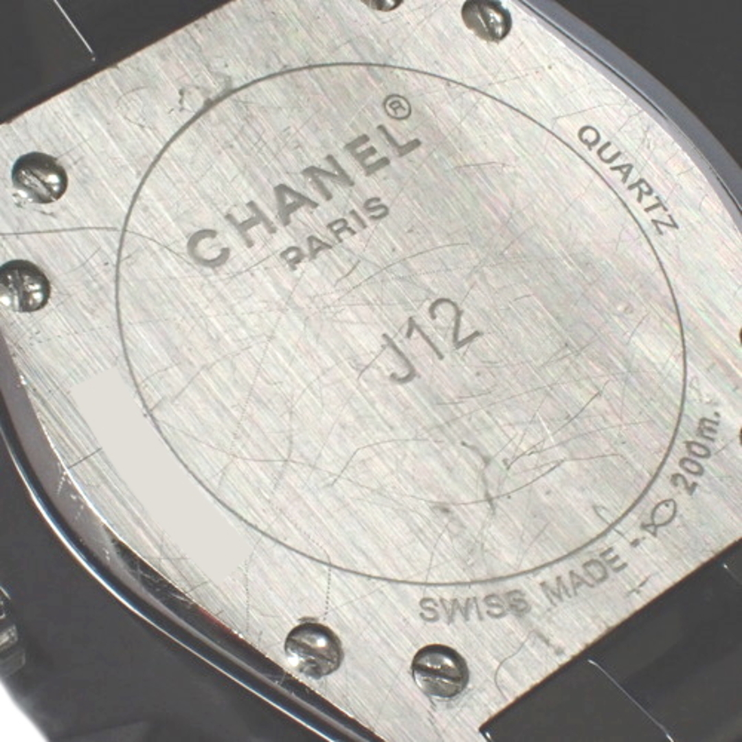 CHANEL(シャネル)の【保証書付】シャネル J12 12PD H1625 CE クオーツ 腕時計 33ｍｍ 2008年3月購入 ブラック レディース 40802094944【中古】【アラモード】 レディースのファッション小物(腕時計)の商品写真