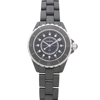 シャネル(CHANEL)の【保証書付】シャネル J12 12PD H1625 CE クオーツ 腕時計 33ｍｍ 2008年3月購入 ブラック レディース 40802094944【中古】【アラモード】(腕時計)