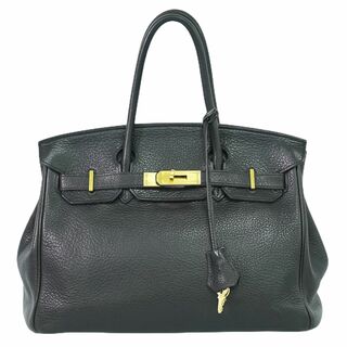 エルメス(Hermes)の本物 エルメス HERMES バーキン 30 トリヨンクレマンス レザー ハンドバッグ □L刻 2008年 ブラック Birkin バッグ 中古(ハンドバッグ)