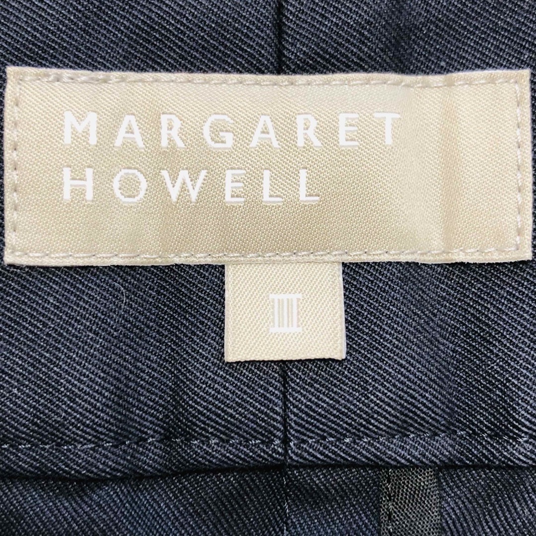 MARGARET HOWELL(マーガレットハウエル)のMARGARET HOWELL スカート ひざ丈　コットン　ネイビー　無地　紺 レディースのスカート(ロングスカート)の商品写真