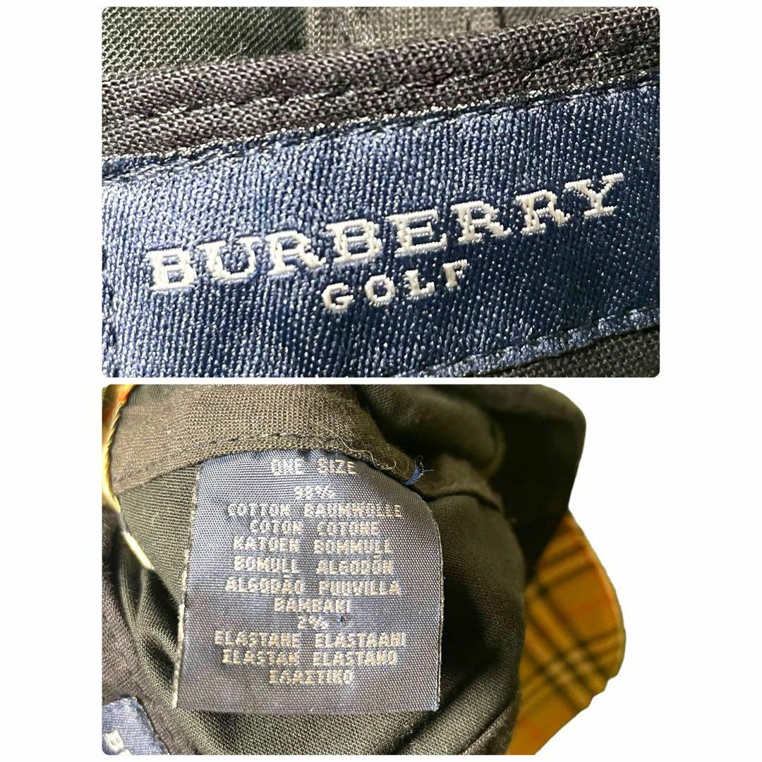 BURBERRY(バーバリー)のBURBERRY GOLF バーバリーゴルフ キャップ ブラック ノバチェック メンズの帽子(キャップ)の商品写真