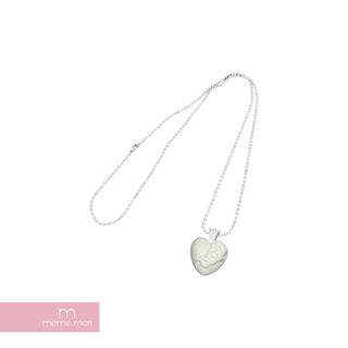 クロムハーツ(Chrome Hearts)のCHROME HEARTS 2023SS Silicone Rubber Heart Necklace クロムハーツ シリコンラバーハートネックレス ペンダント ネックレストップ ボールチェーン アクセサリー ホワイト 【240425】【新古品】【me04】(ネックレス)