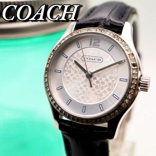 コーチ(COACH)の良品 COACH ダイヤベゼル ラウンド シルバー レディース腕時計 692(腕時計)