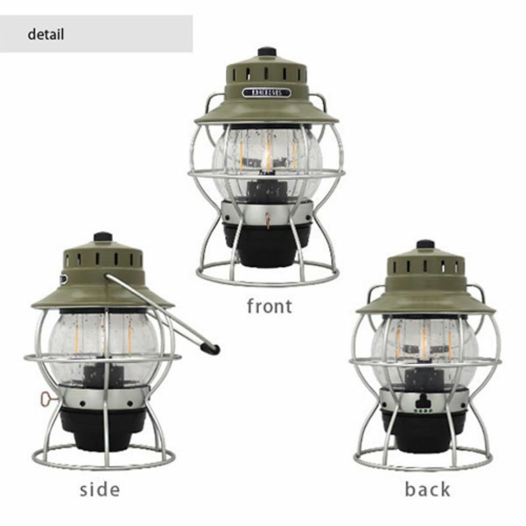 (KM0610)訳あり ベアボーンズ レイルロードランタン オリーブドラブ スポーツ/アウトドアのアウトドア(ライト/ランタン)の商品写真