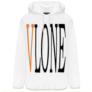 VLONE　パーカー　XLサイズ 白 オレンジ 黒 ホワイト ブラック 新品(パーカー)