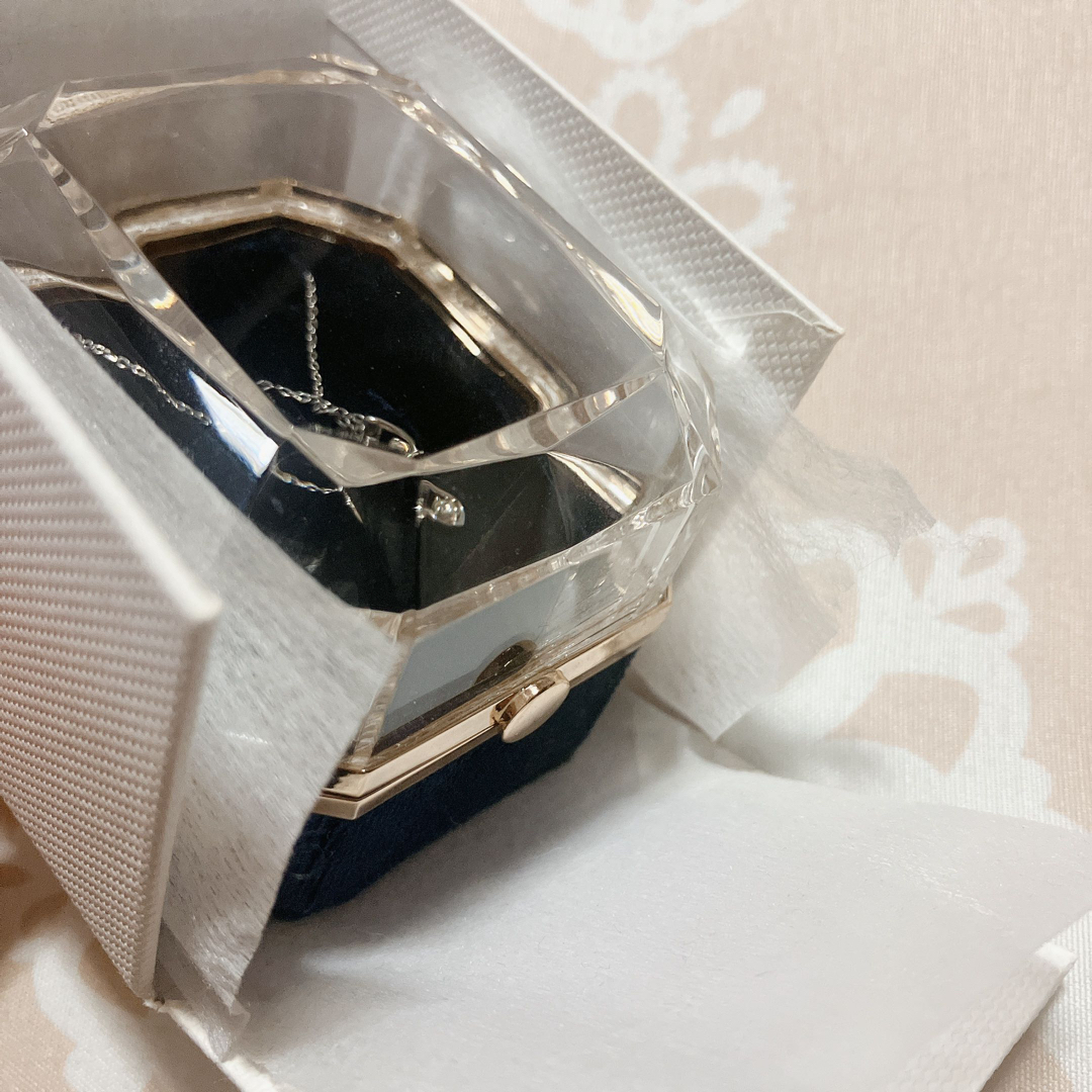 BLOOM(ブルーム)のプラチナ ダイヤモンド しずく ネックレス H&C証明カード/スコープ付 レディースのアクセサリー(ネックレス)の商品写真